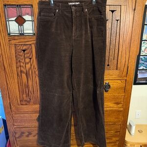 Lands End wide whale cords. Chocolate Brown, Womens 14, closer to a size 12